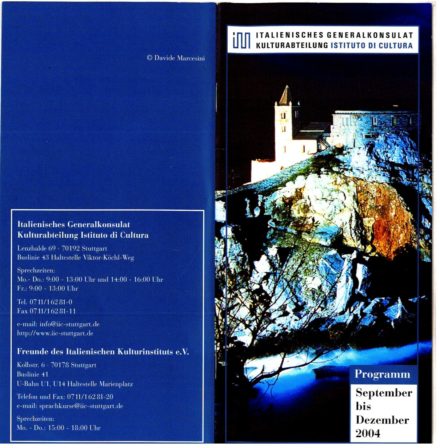 Depliant Stuttgart Ottobre 2004